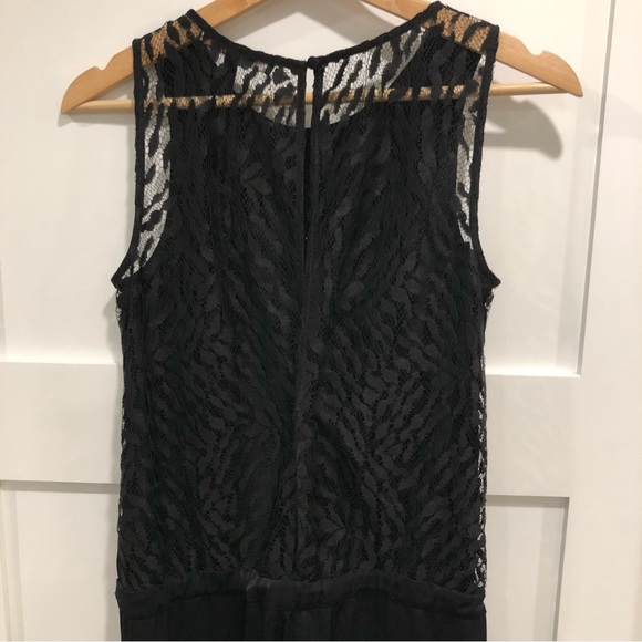 BCBG Maxazria black sleeveless with lace back jumpsuit. Size XXS. - Picture 8 of 12